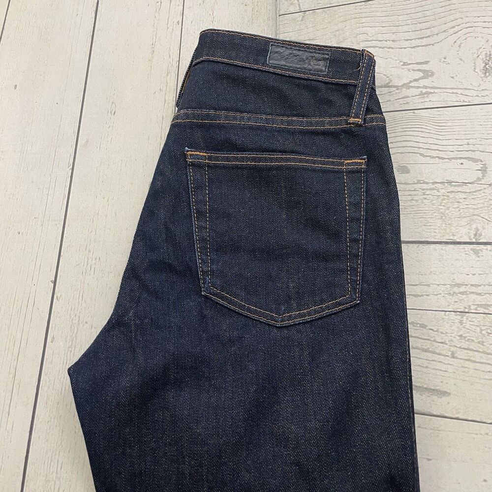 AG Adriano Goldschmied Womens Sz 26 Blue Isabelle Button-Up Straight Denim Jeans